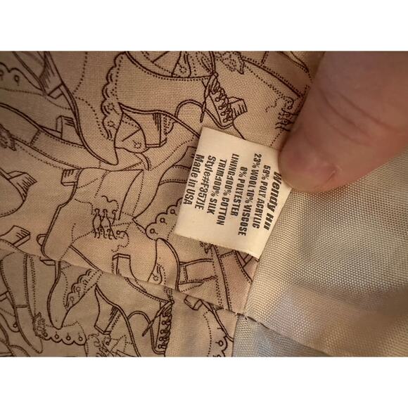 Wendy Hil Green Herringbone Tweed Blazer w/ Satin Trim Size M FrenchGirl Preppy - Picture 10 of 11